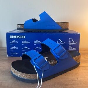 NWT Birkenstock Arizona BS Sandal in Icy Ultrablue